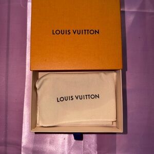 Louis Vuitton Cream and Gold Box with Blue Accent